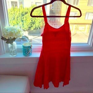 Aqua coral summer dress